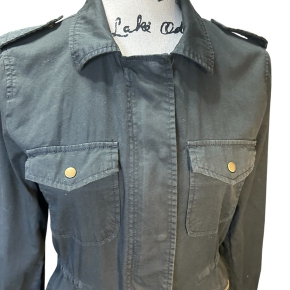 Lily Aldridge for Velvet Ruby Lightweight Utility Army Jacket Gray Size XS - Picture 4 of 14
